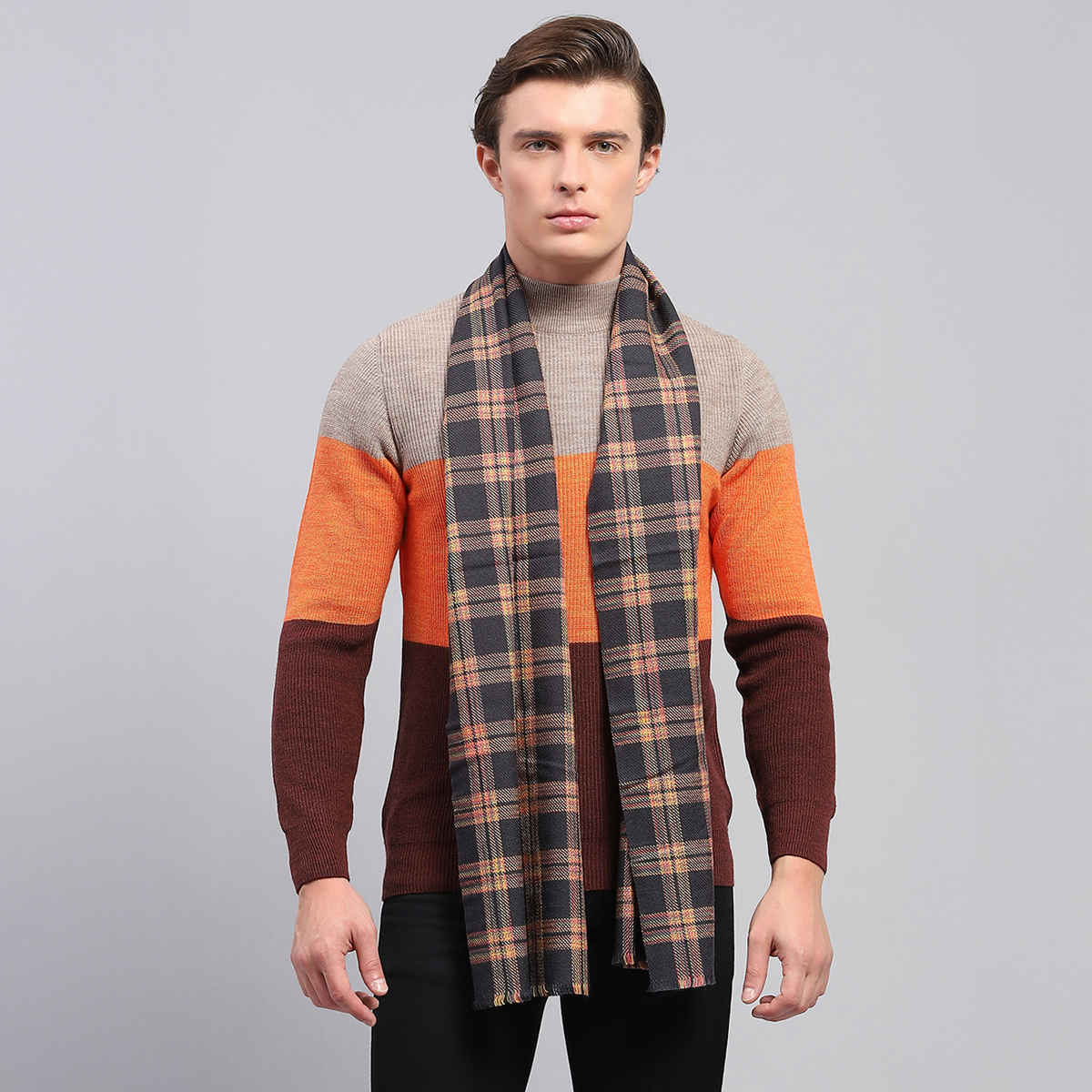 Monte Carlo Men's Acrylic Blend Muffler | Multicolour - Free Size