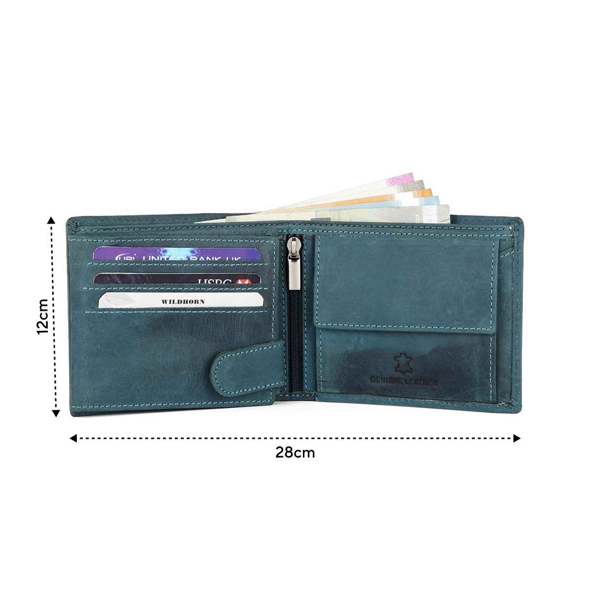 Wildhorn Men's Leather Wallet | Blue
