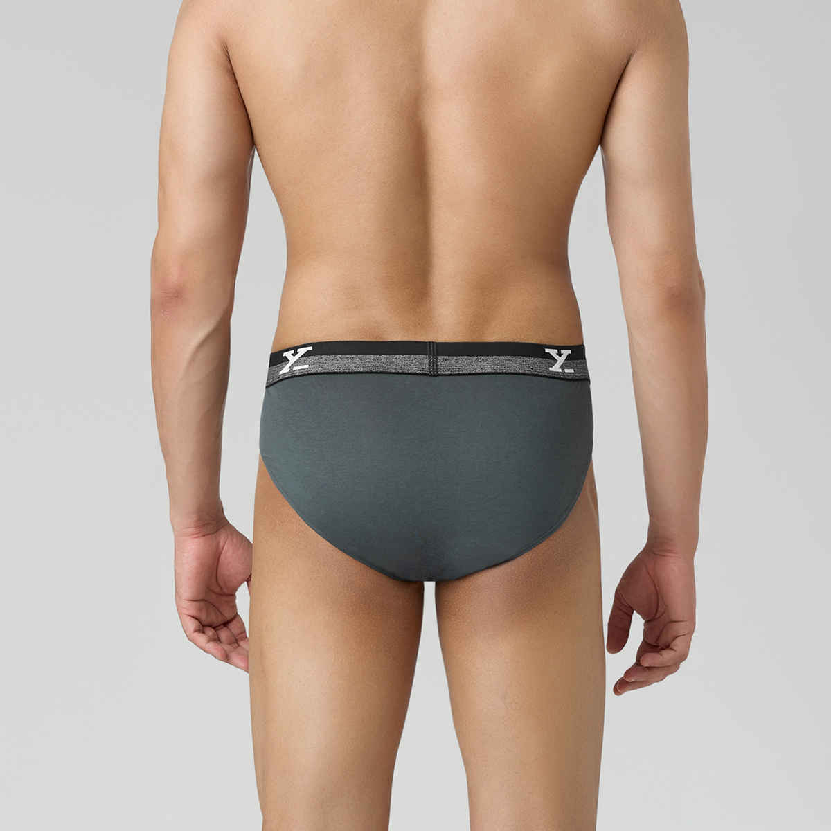 XYXX Men's Cotton Solid Briefs, Pack of 1, Anchor Grey| XL