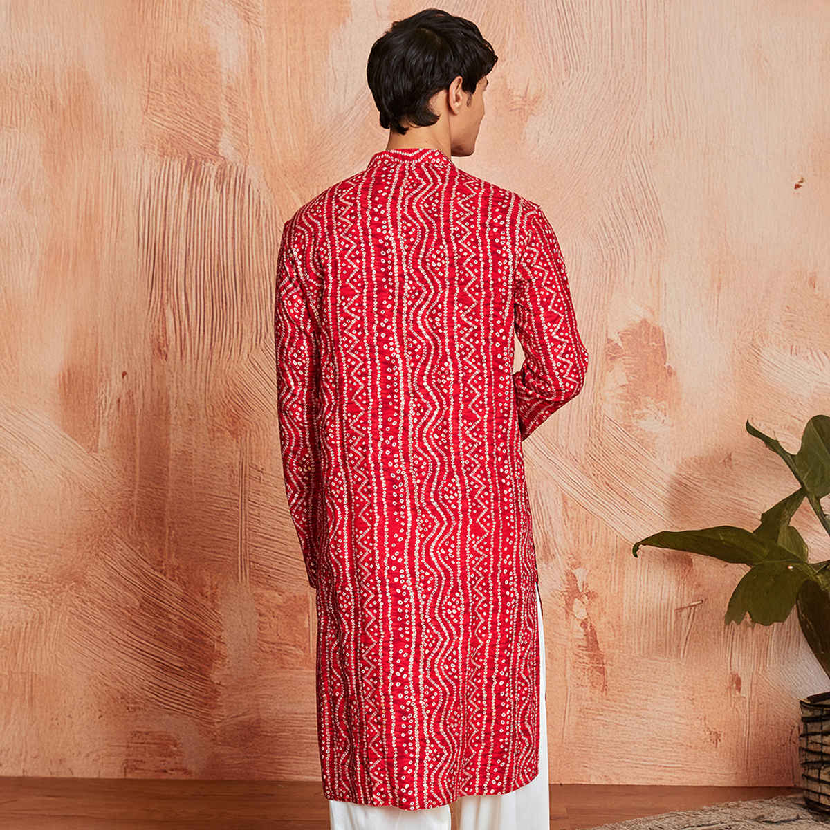 Vastramay Men's Rayon Kurta | Red - S