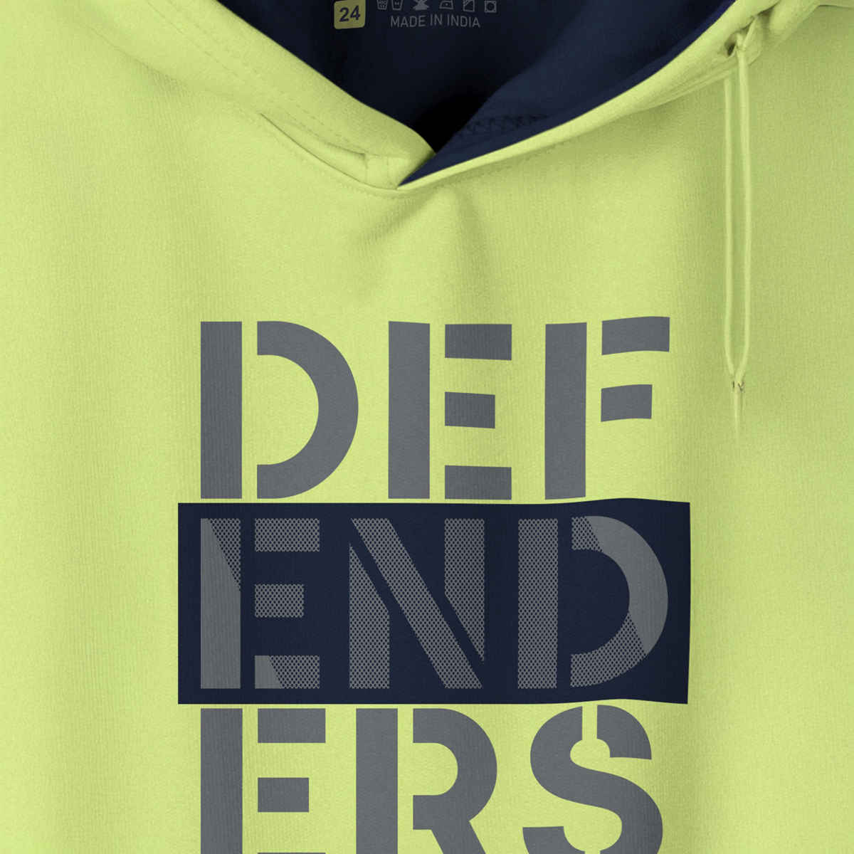 Hellcat Boy's Printed Cotton Blend Hoodie T-Shirt | Green | 13-14 Years