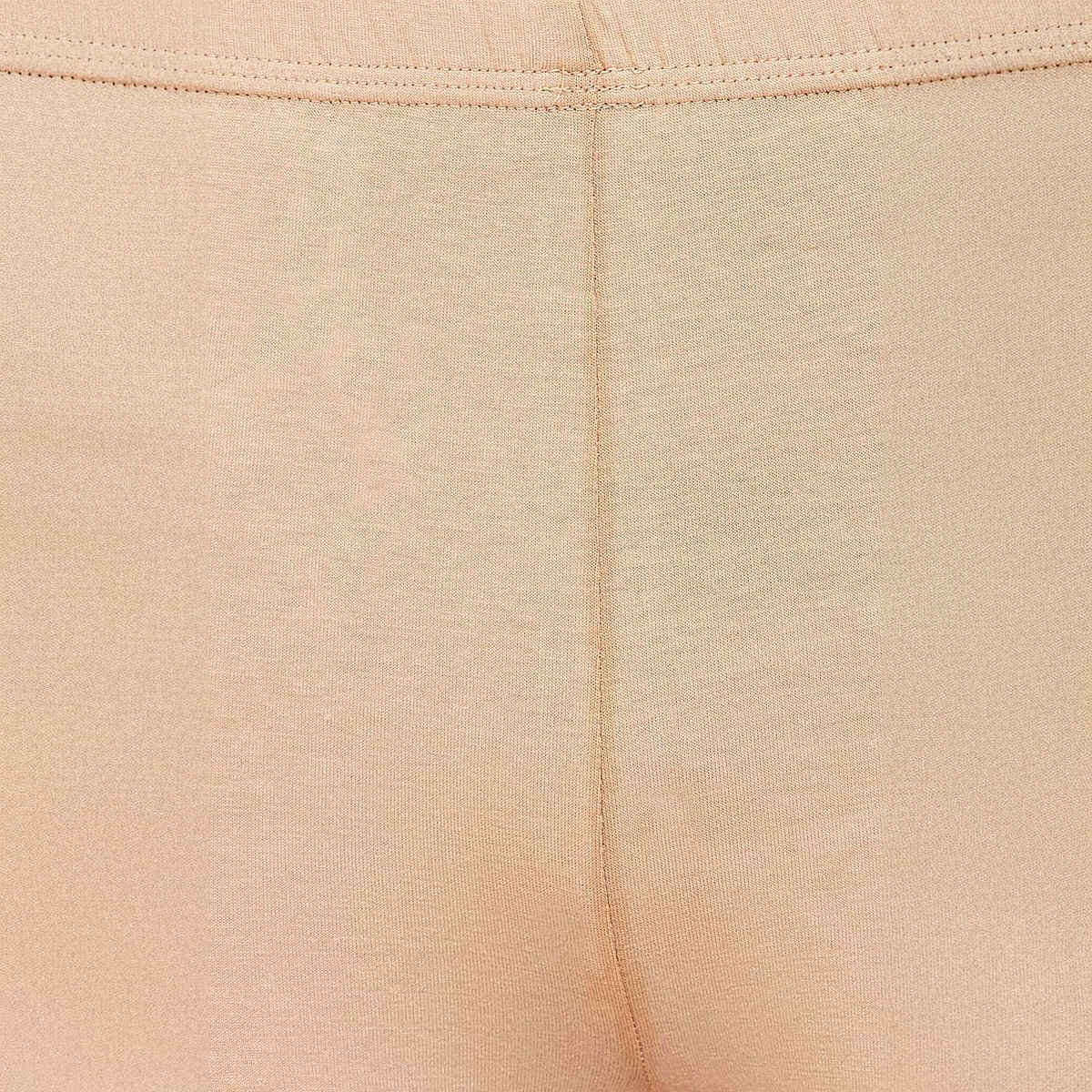 Clovia Cotton Mid Waist Cycling Shorts With Inner Elastic | Nude | M
