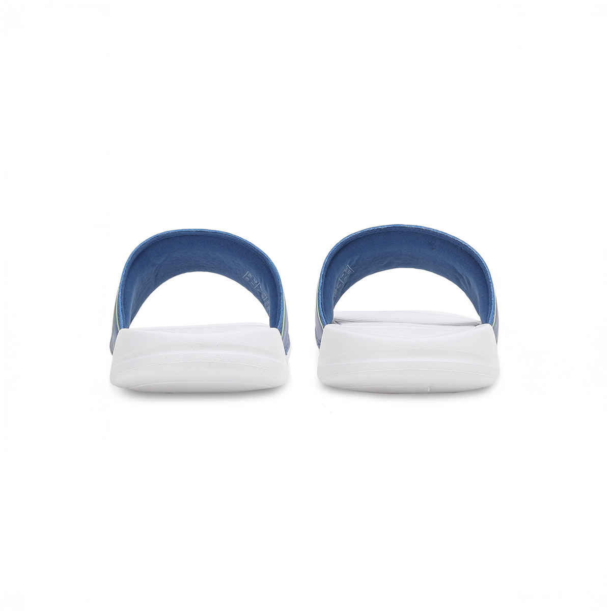 Puma Marine Unisex Slides | White-New Navy-Fizzy Apple | Size - UK 7