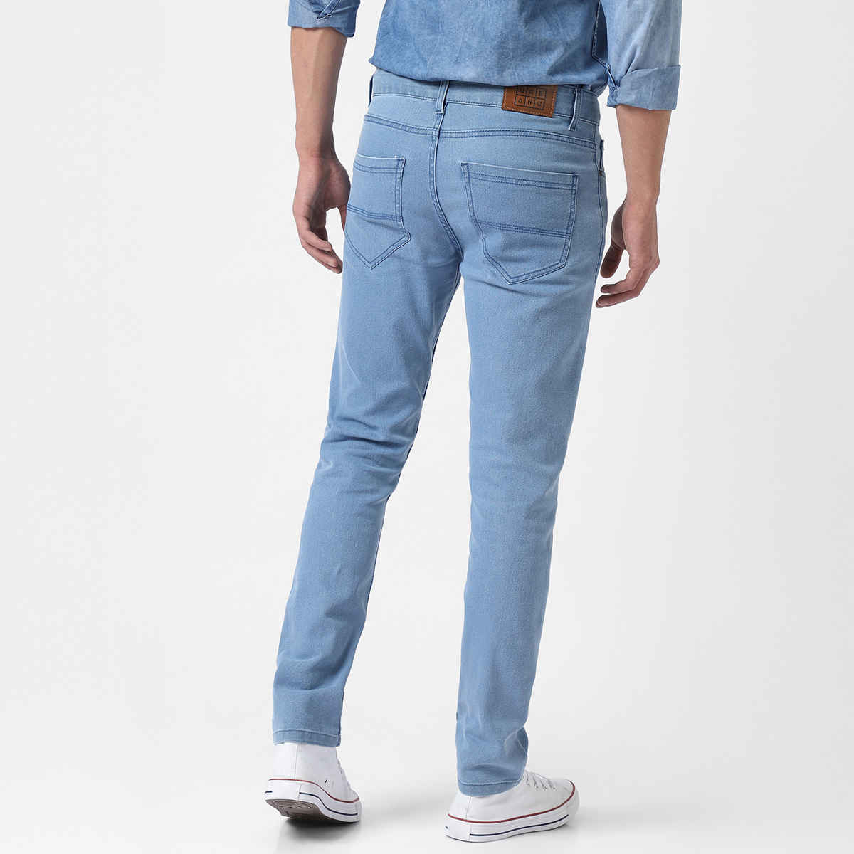 Urbano Fashion Men's Denim Jeans Slim Fit Stretchable | Ice Blue | 32