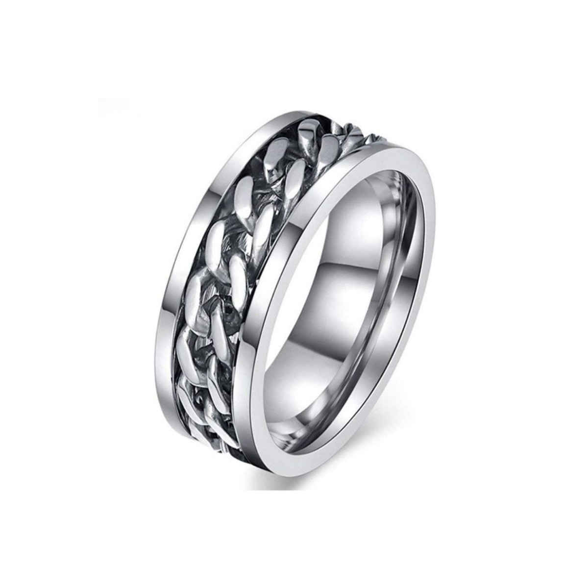 YouBella Jewellery Silver Plated Stainless Steel Ring Combo For Men (Style 1)