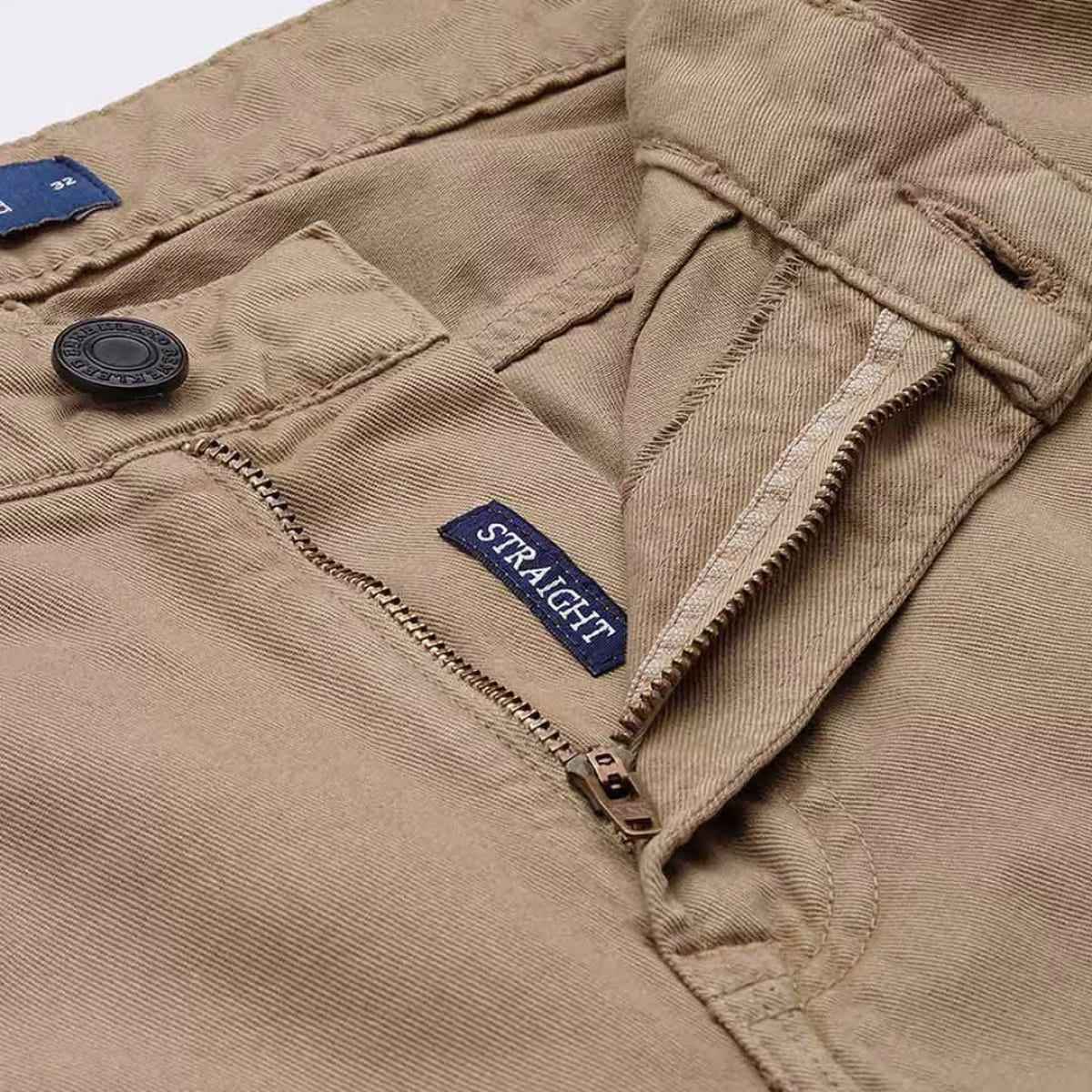 Bene Kleed Men's Straight Fit Cargo Trousers | Beige - 34