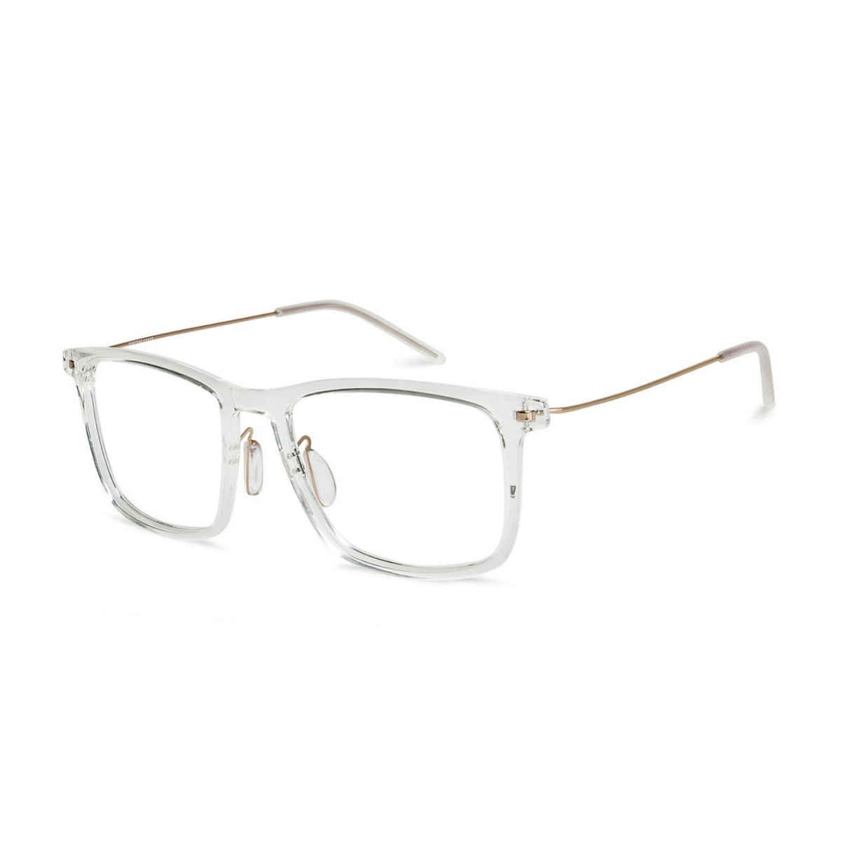 Lenskart Blu Unisex Solid Metal Computer Glasses | Clear and Gold - M