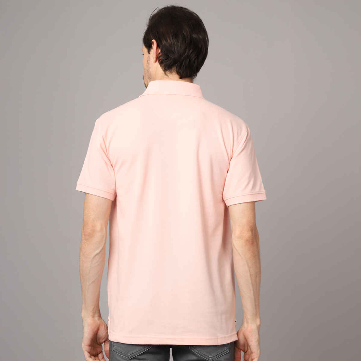 Cantabil Men's Polo Collar T-shirt | Pink - M