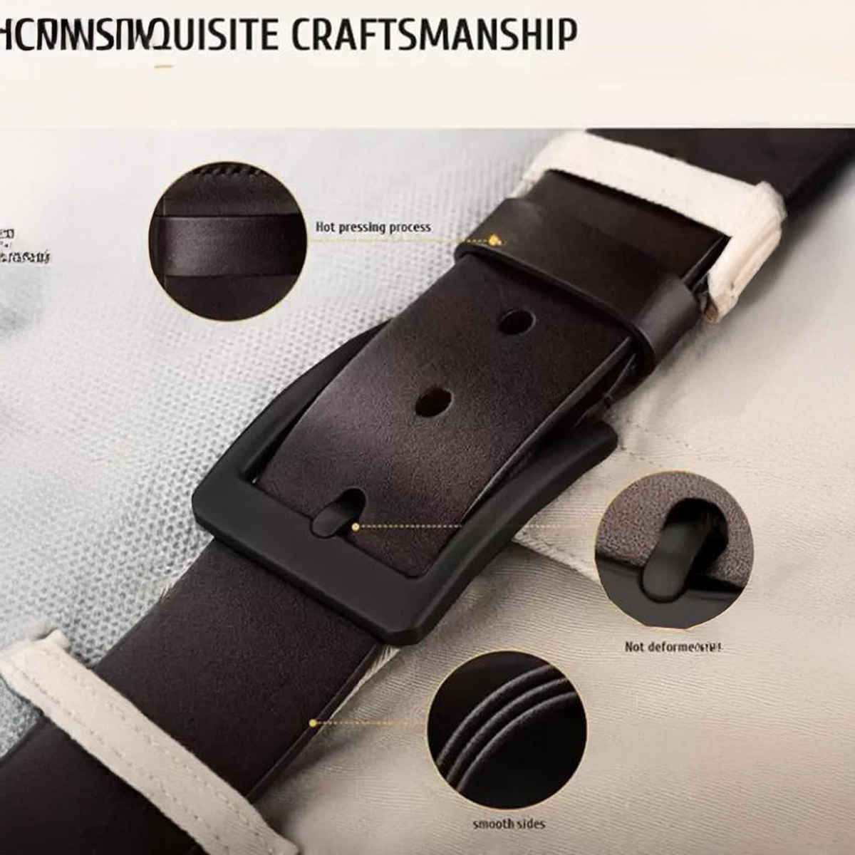 Kaezri Genuine Leather Brown Belt for Men With Bl. Buckle | Katabrbbd - 32