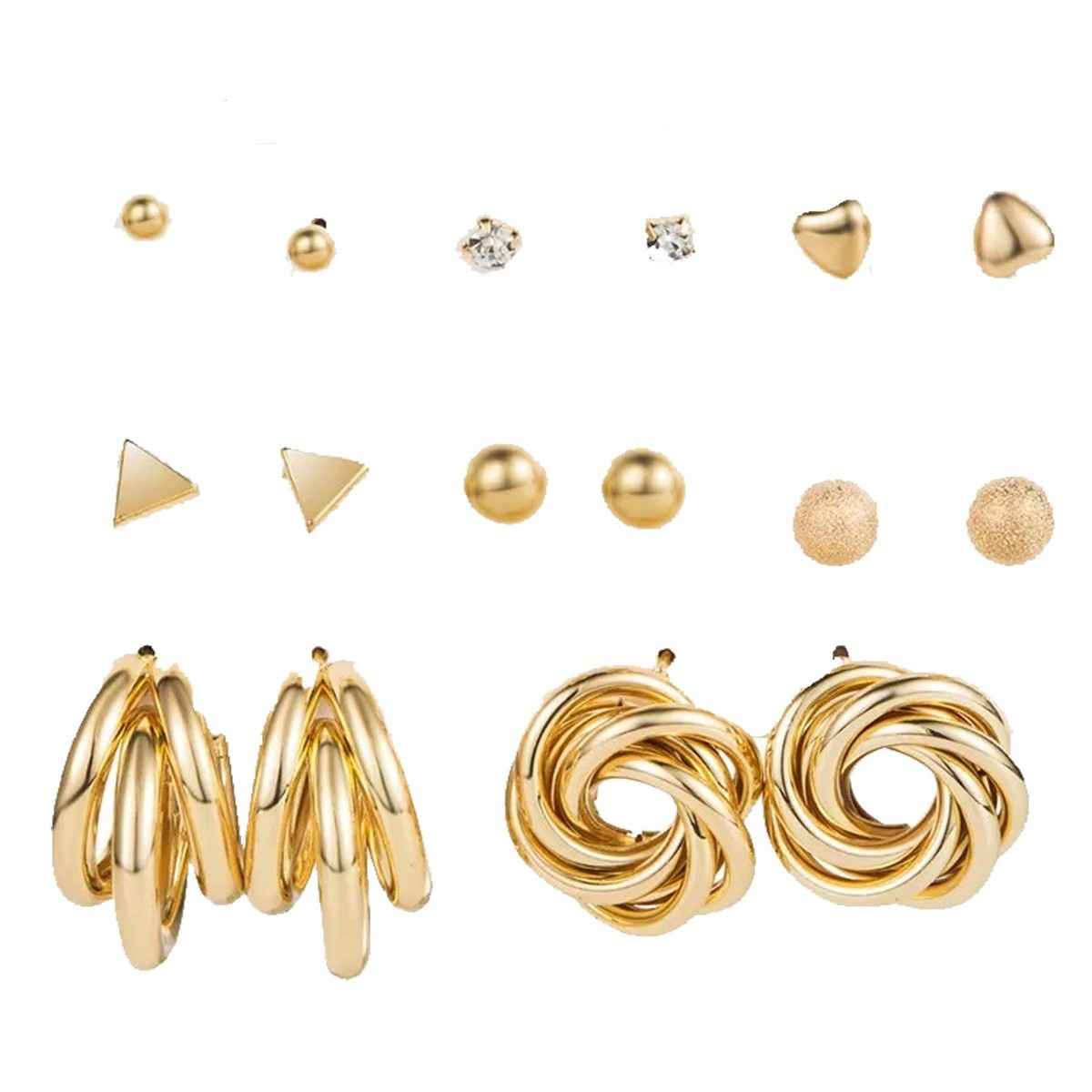 Fashion Frill Women's Drop Earings Gold Onesize