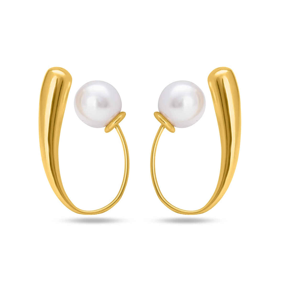 Palmonas Pearl Hook Earrings For Womens | Waterproof And Anti-Tarnish