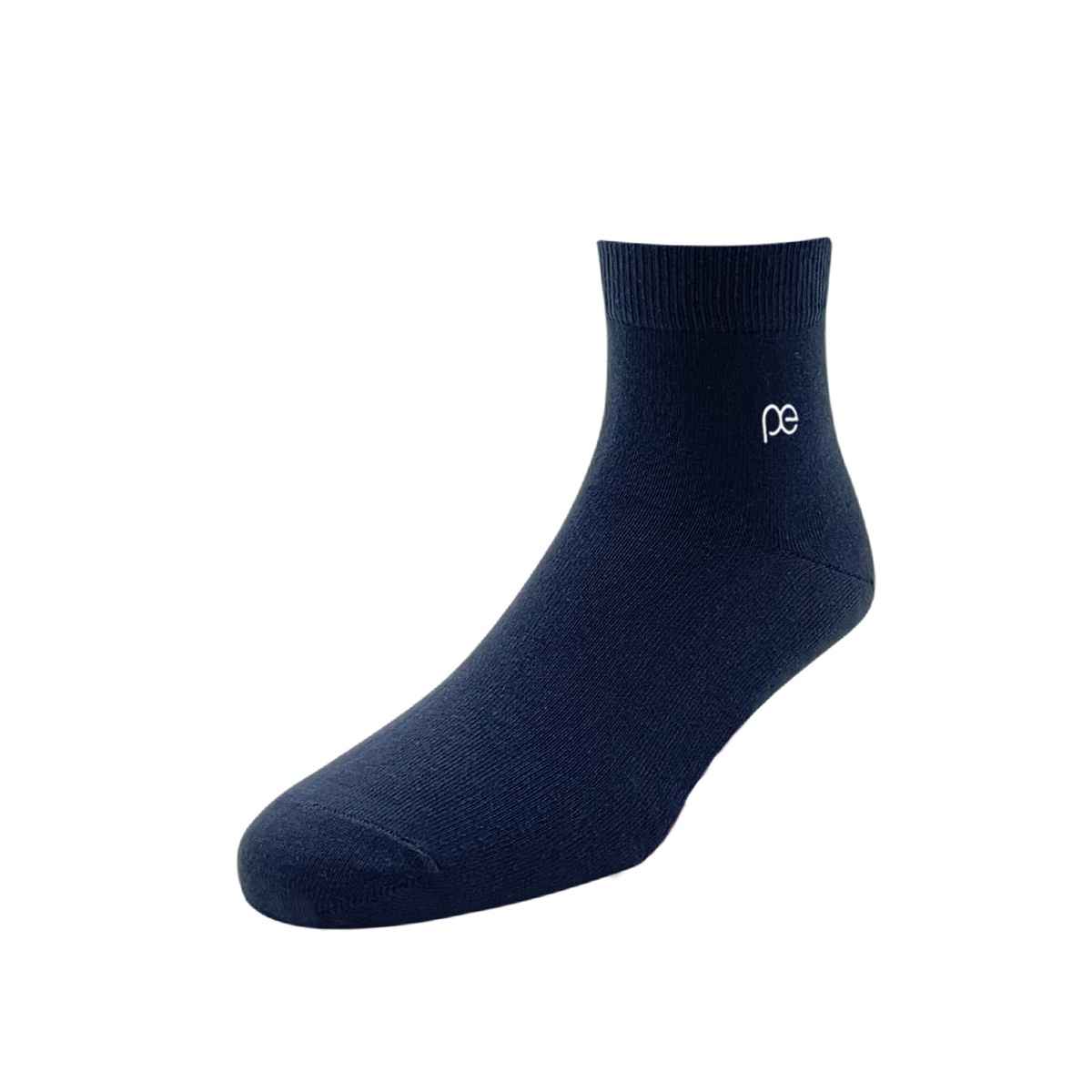 Peter England Men's Solid Cotton Socks | Navy - Free Size