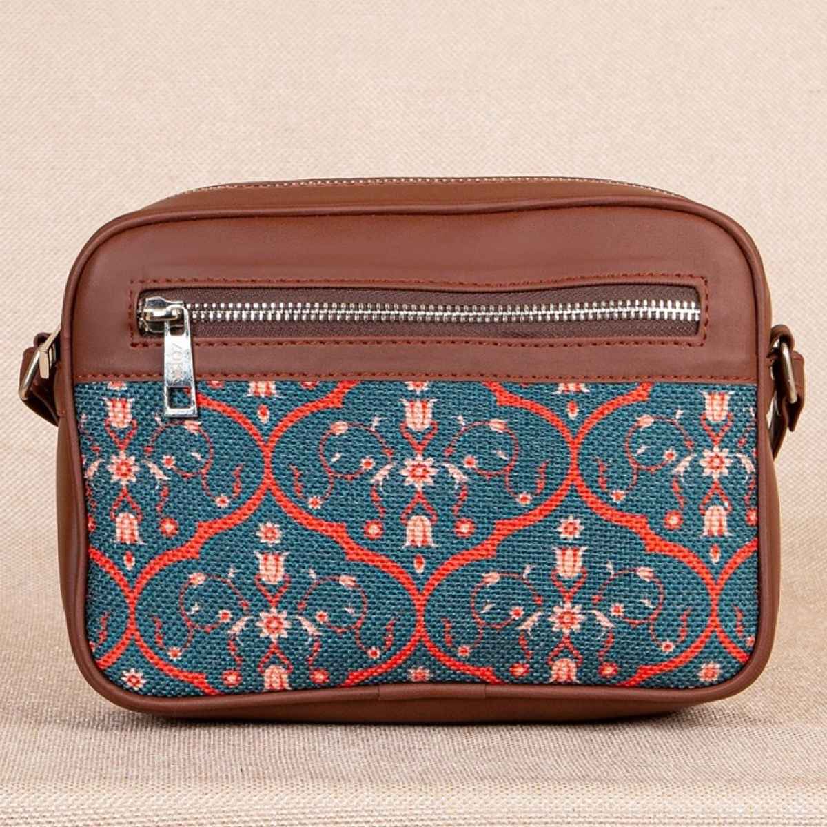 Zouk Women's Vegan Leather Sling Bag | Multicolour