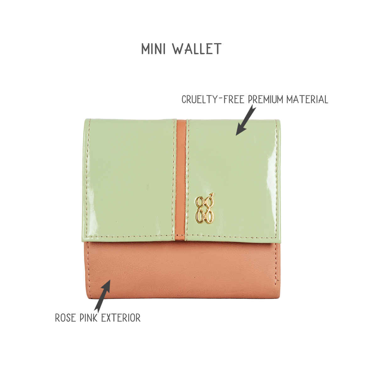 Baggit India Pvt Ltd | Women Small Pink Three Fold Wallet