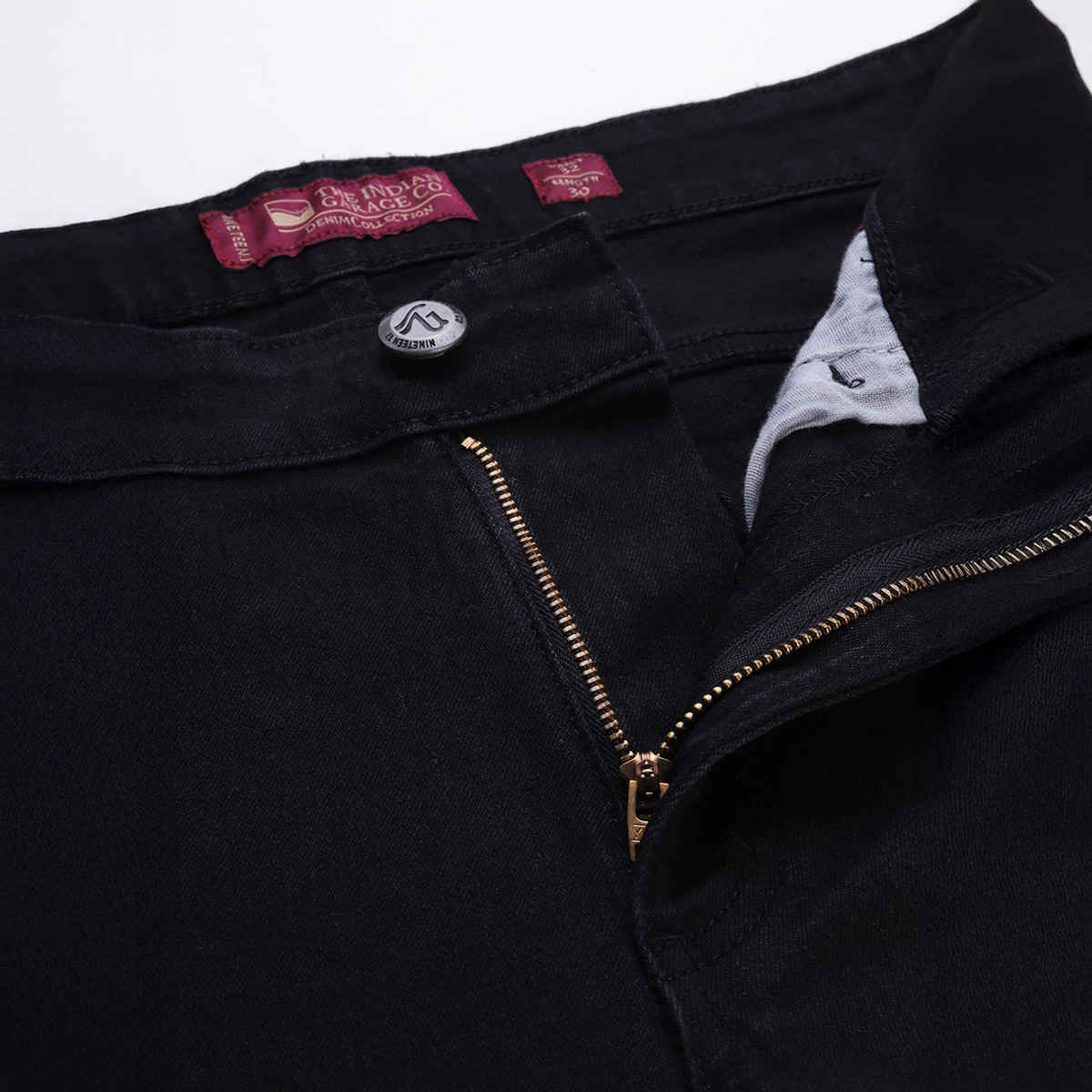 The Indian Garage Co Men | Super slim Casual | Black Denim | 36