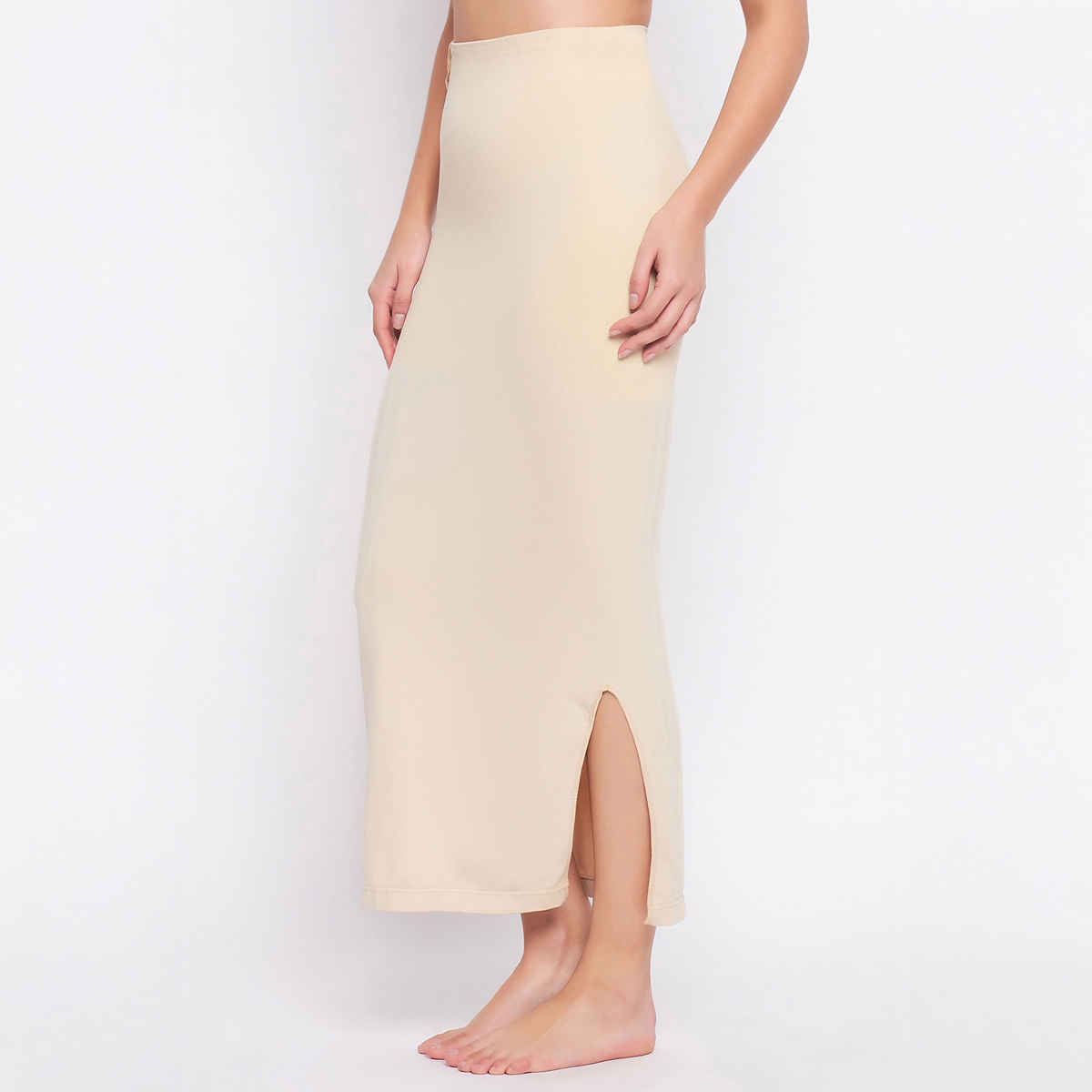 Clovia Saree Shapewear Petticoat With Drawstring | Beige | XXL