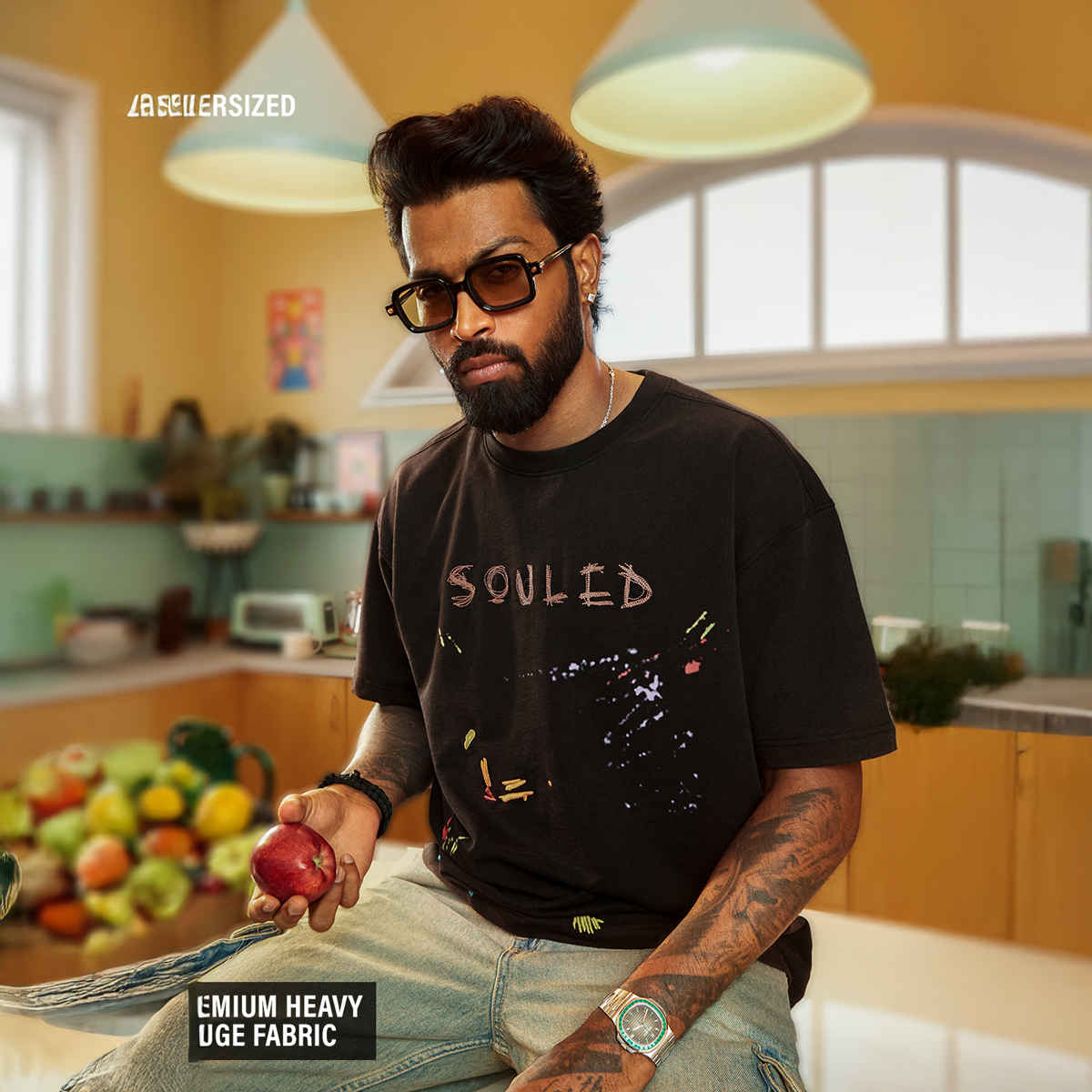 The Souled Store TSS Originals - Stitch Oversized T-shirts | Grey | M