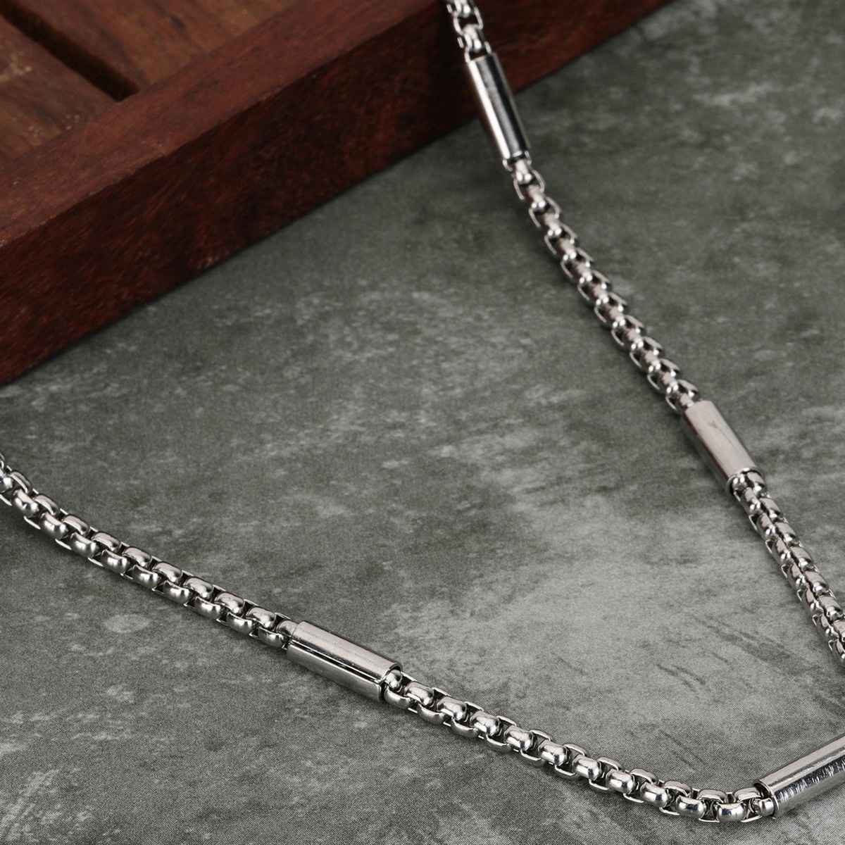 Fashion Frill Men's Interlink Chain Silver 22 Inches