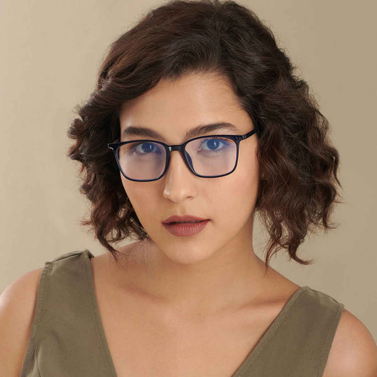 Lenskart Blu Unisex Solid TR90 Computer Glasses | Navy Blue - M