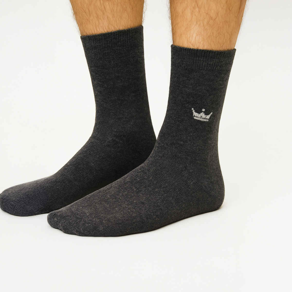 Royal Mart Unisex Solid Wool Ankle Wollen Socks | Black - Free Size