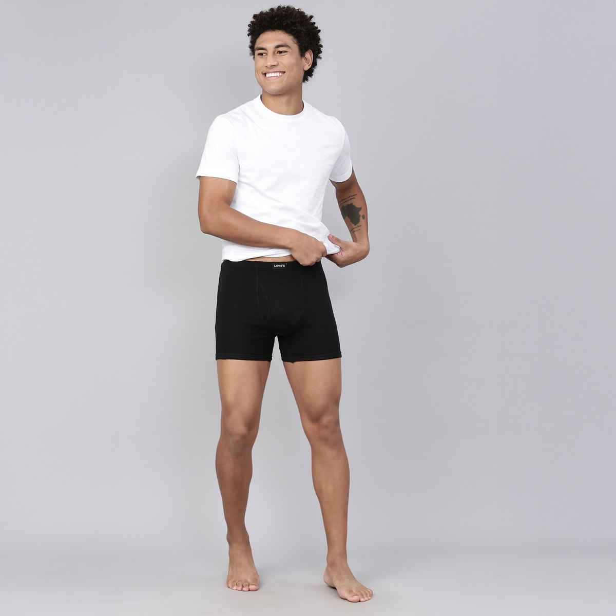 Levi's 010 Men's Comfort Boxer Brief | Contoured Double Pouch | Black | XL