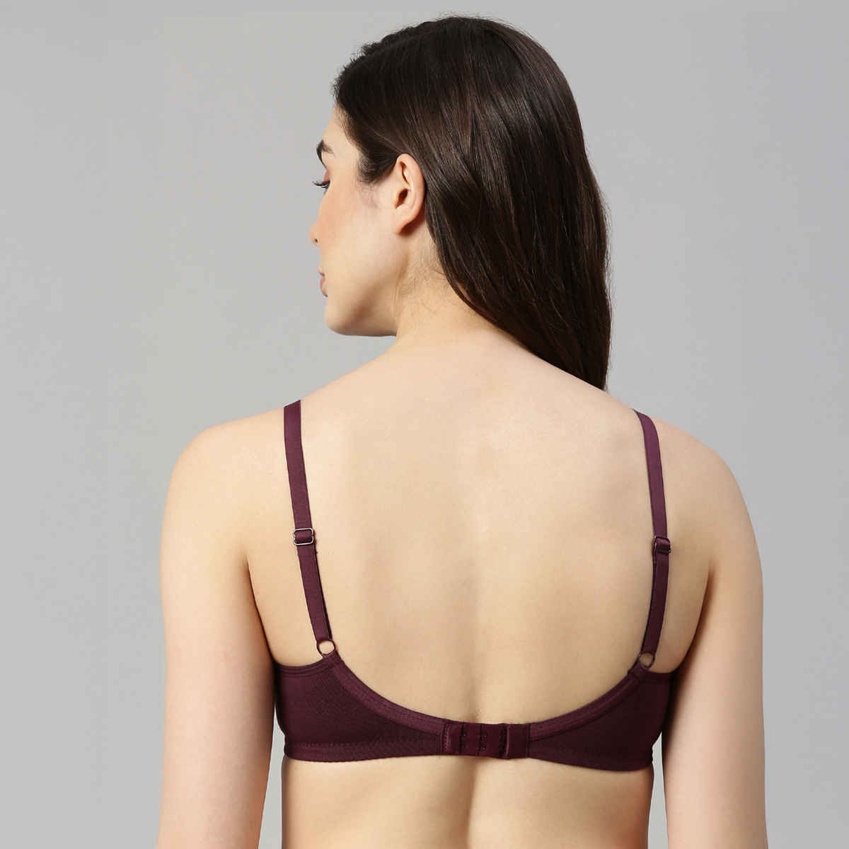 Enamor Women's AB75 Full Support Fab-Cool Cotton Bra | Non Padded | Wirefree | Purple - 34D