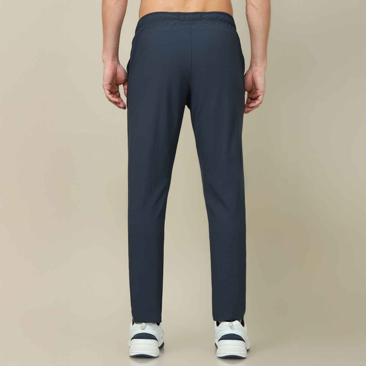 Technosport Men Poly Solid Relax Fit Sports Trackpants with DURACOOL+ | Carbon Grey | XL