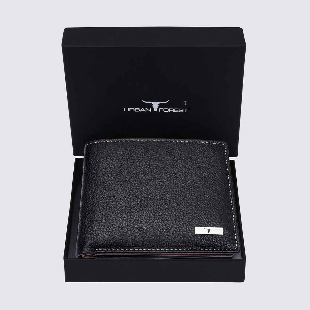 Urban Forest Men's Kyle Leather Wallet | Black & Redwood