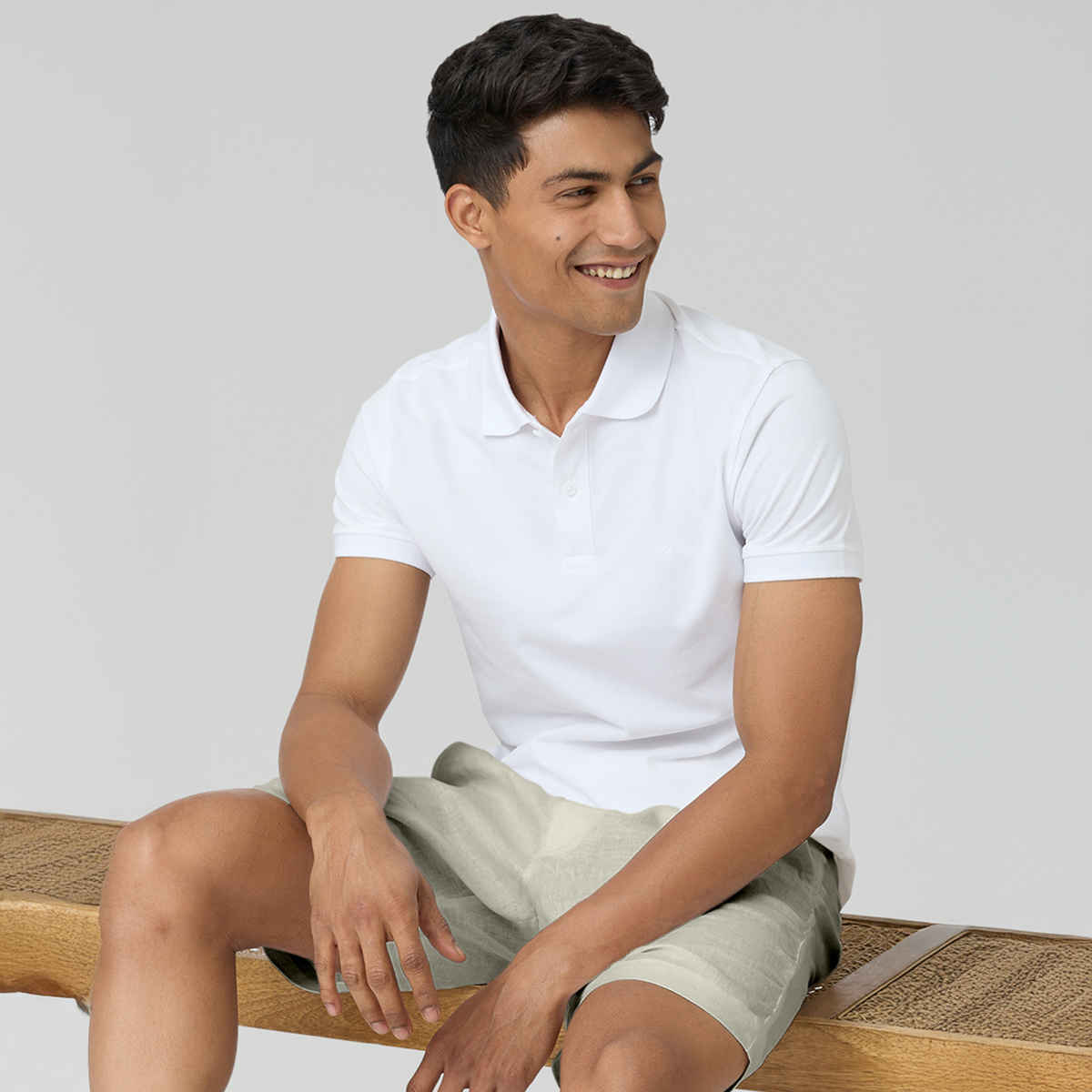 XYXX Nova Polo T-shirt - Polar White | Super Combed Cotton | M