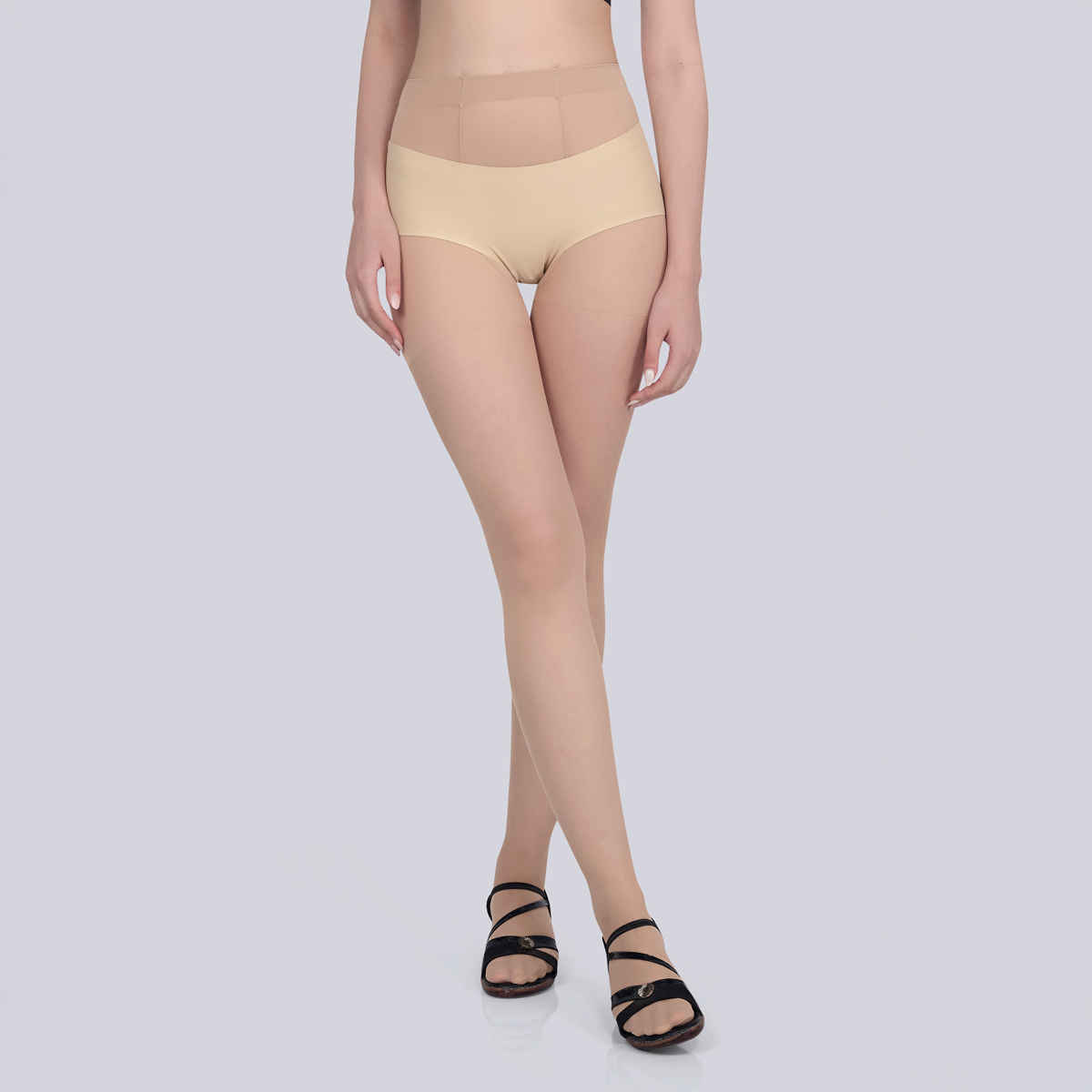 PLUMBURY Women's High Waist Pantyhose Sheer Tights Stockings