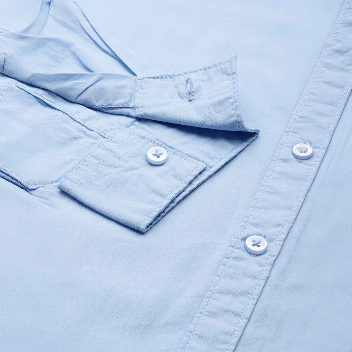 The Indian Garage Co Men's Slim Fit Solid Casual Shirt | Blue - 2XL