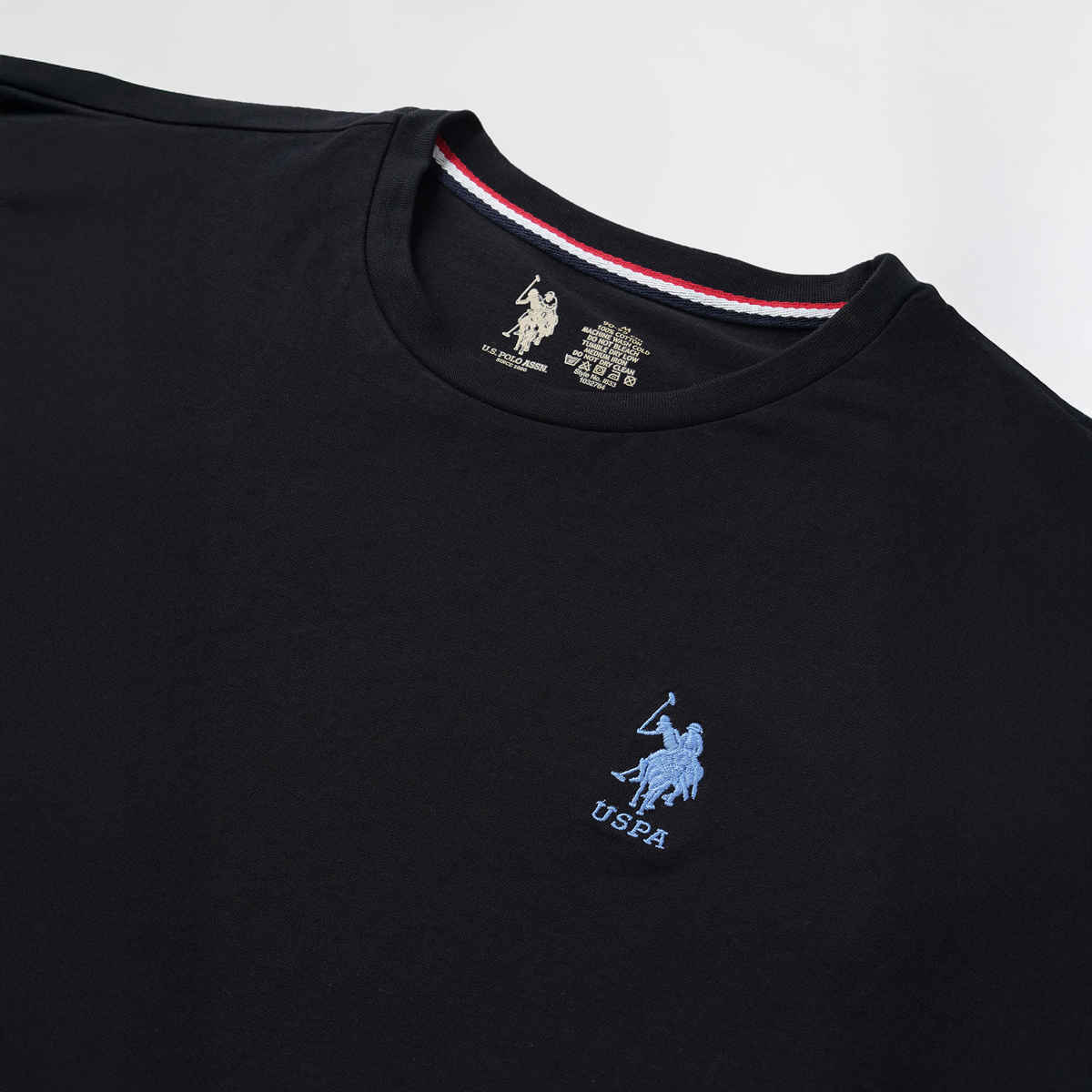 U.S. Polo Assn. Men's Crew Neck Embroidered Logo Lounge T-Shirt | Black - XL
