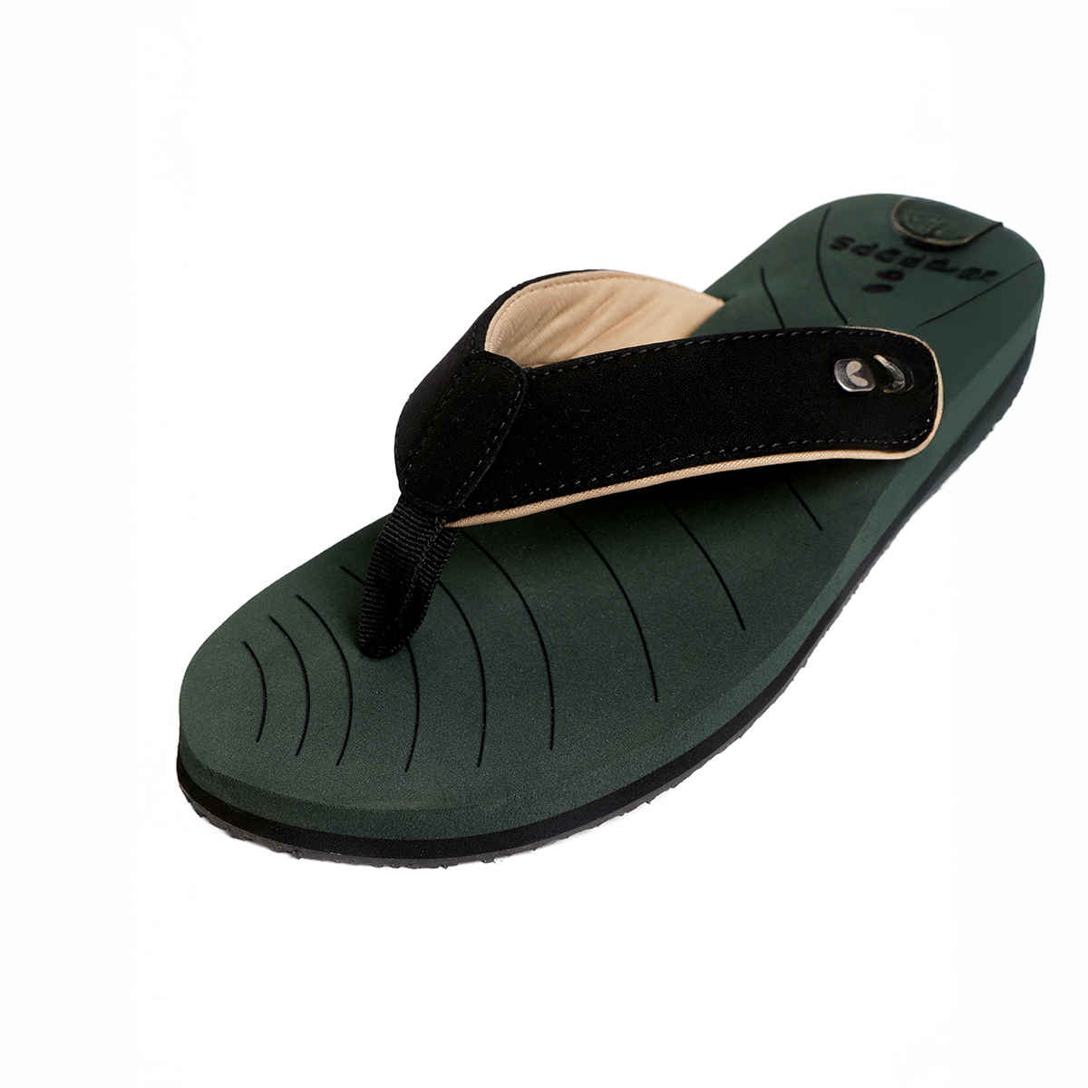 Chupps Men's X-Flex Olive & Green Flip Flops - UK8