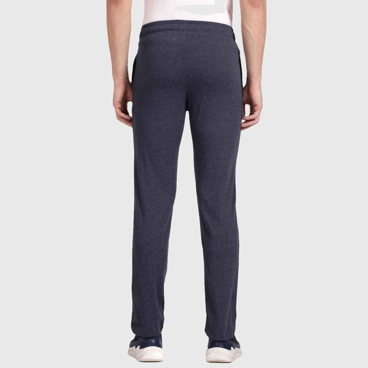 Pepe Jeans Mens Blue Melange Regular Trackpant - Pack of 1(L) Comfort Fit, Soft Fabric, Breathable