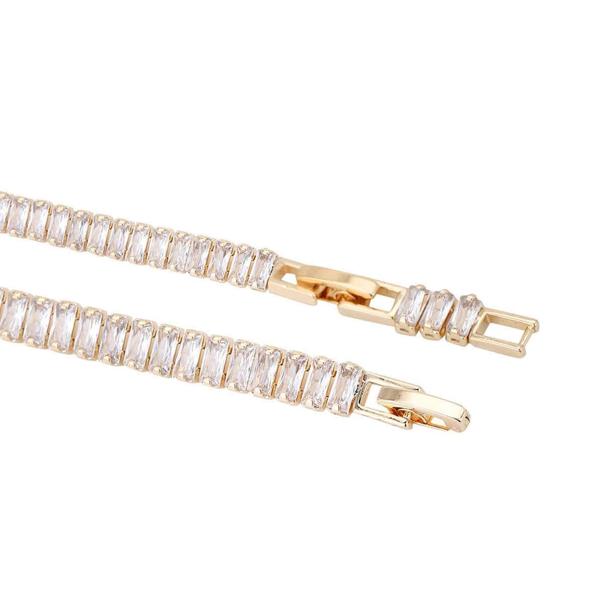 Carlton London Gold Plated with CZ Adjustable Wrapround Bracelet | FJB4175