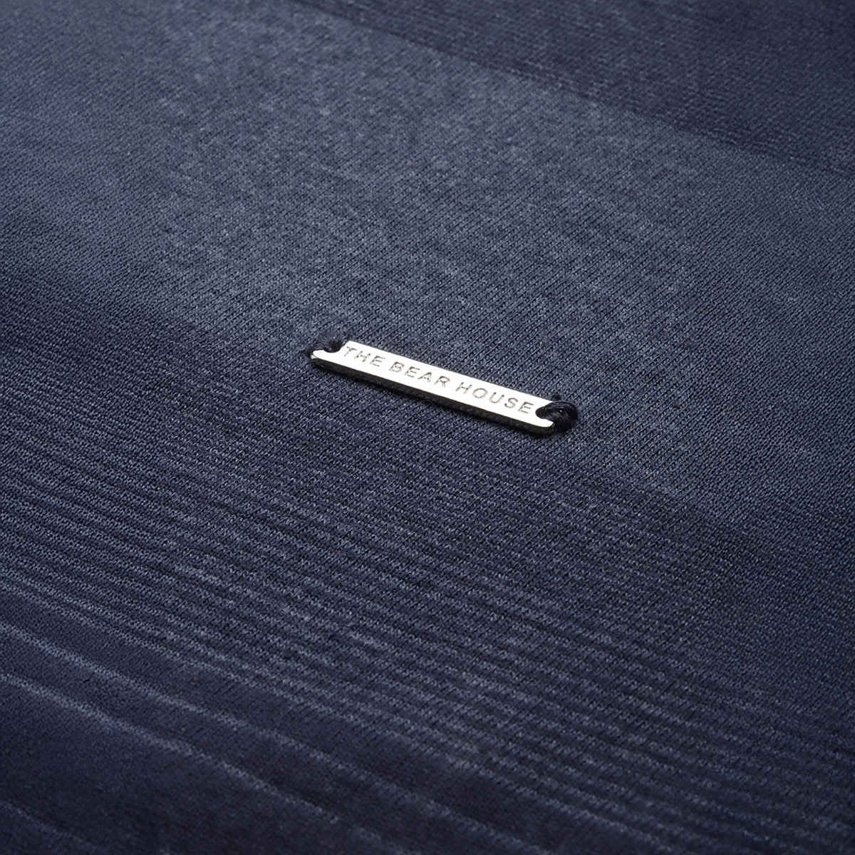 The Bear House Men Vertical Striped Slim Fit Cotton Polo T- Shirt Style-Larsan Color -Blue Size - S