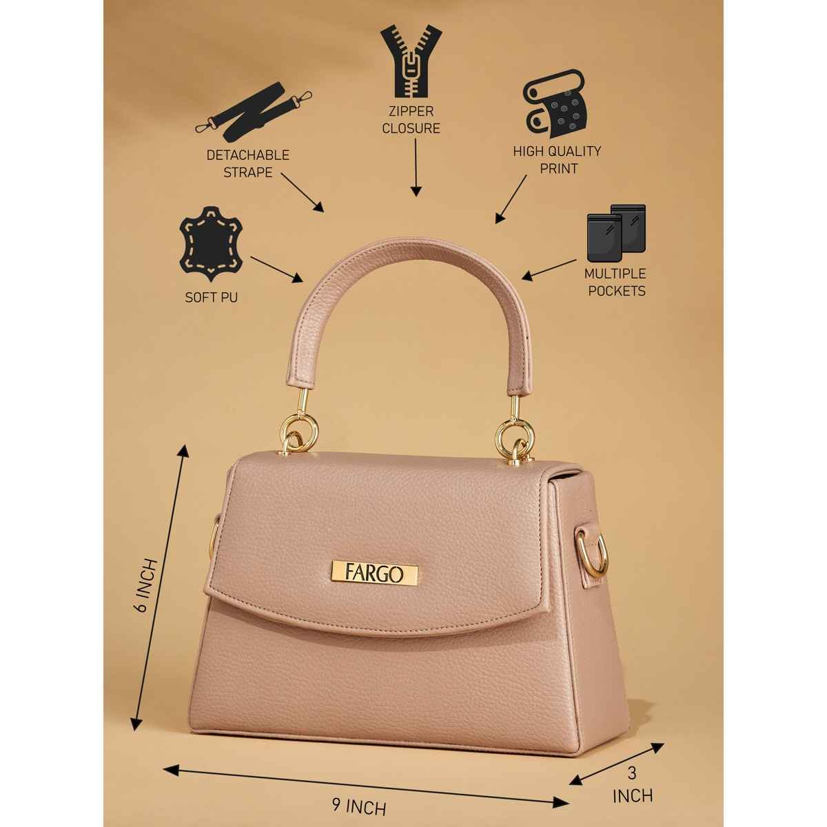 Fargo Women's Hand-held Bag | Pink