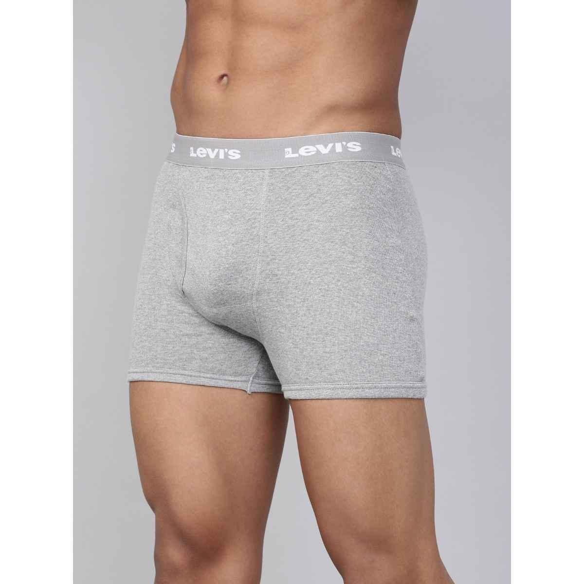 Levi's 001 Men's Classic Boxer Brief | Contoured Double Pouch | Lt. Grey Mel | L