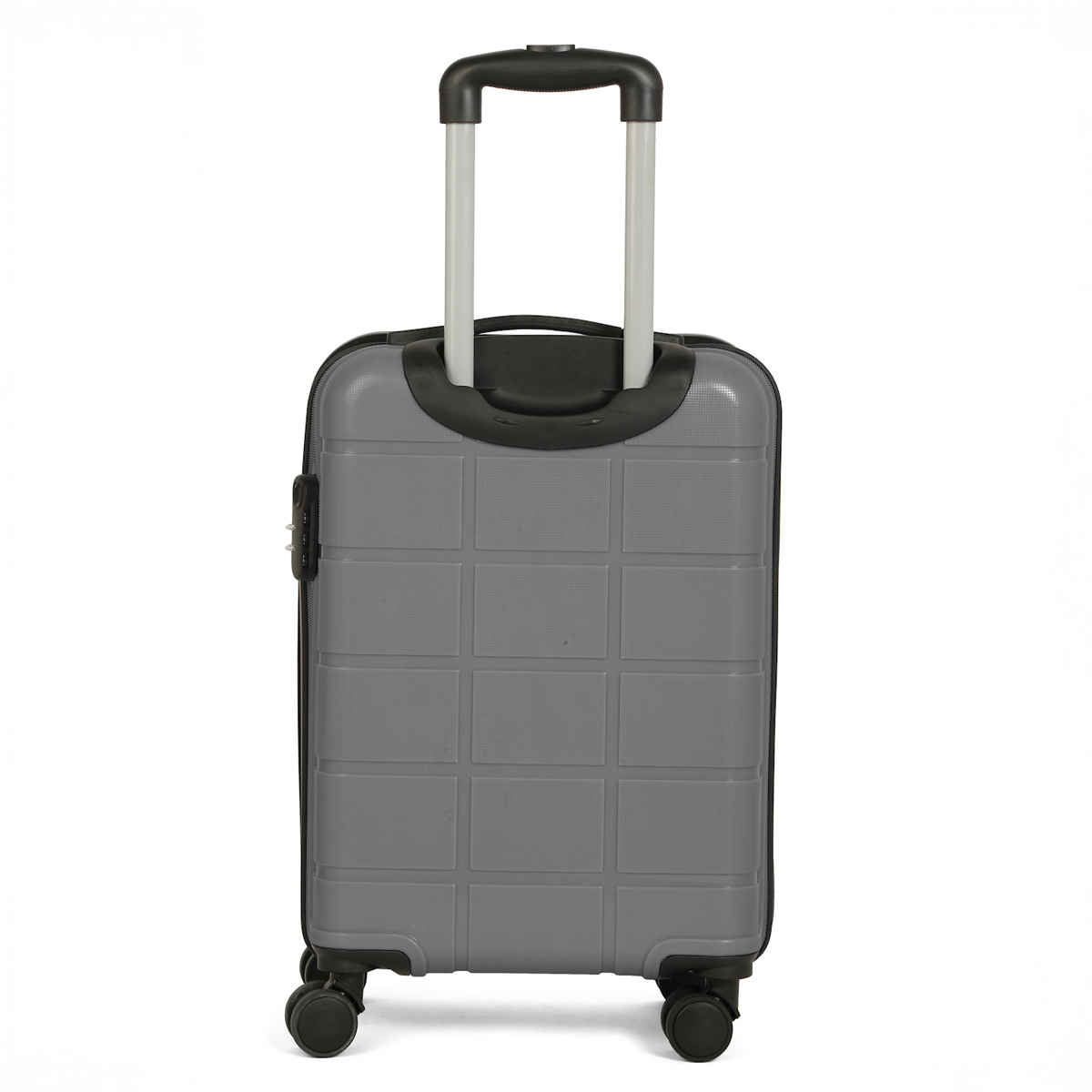 Teakwood Leathers Unisex Solid Hard Sided Cabin Size Trolley Bag | Grey