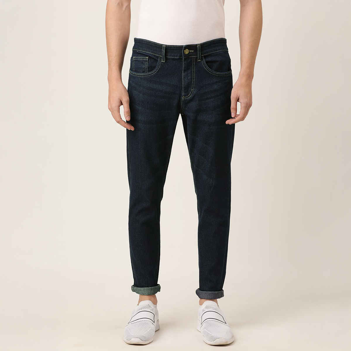The Indian Garage Co Slim Fit Casual Jeans | Blue - 34