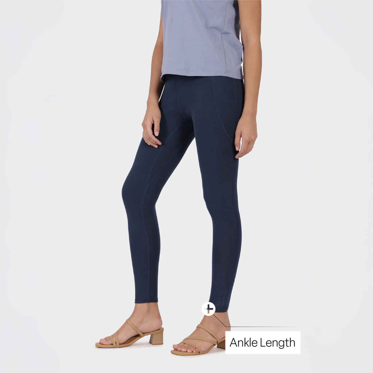 Blissclub Groove-In Cotton Leggings - Navy - L