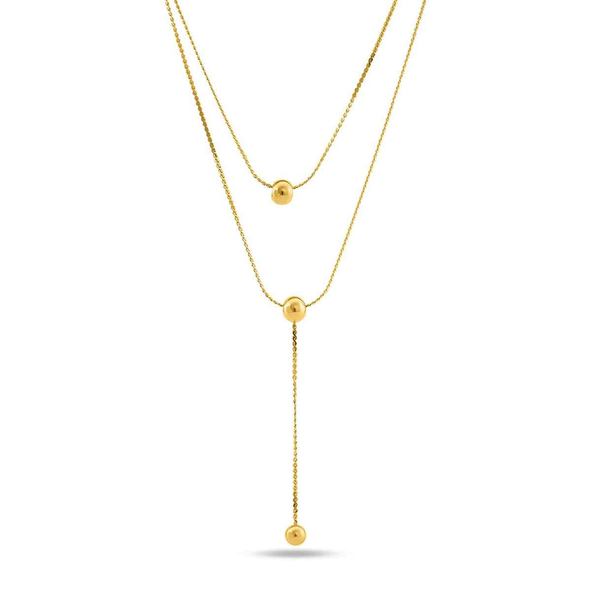 Palmonas Drop Bead Necklace For Womens | Waterproof And Anti-Tarnish