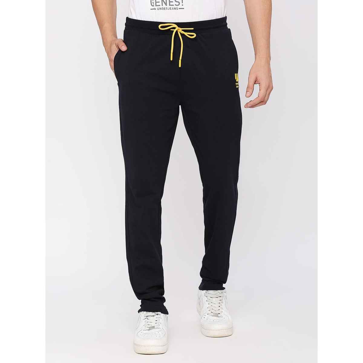 Underjeans by Spykar Men's Pure Cotton Pyjama | Navy - M