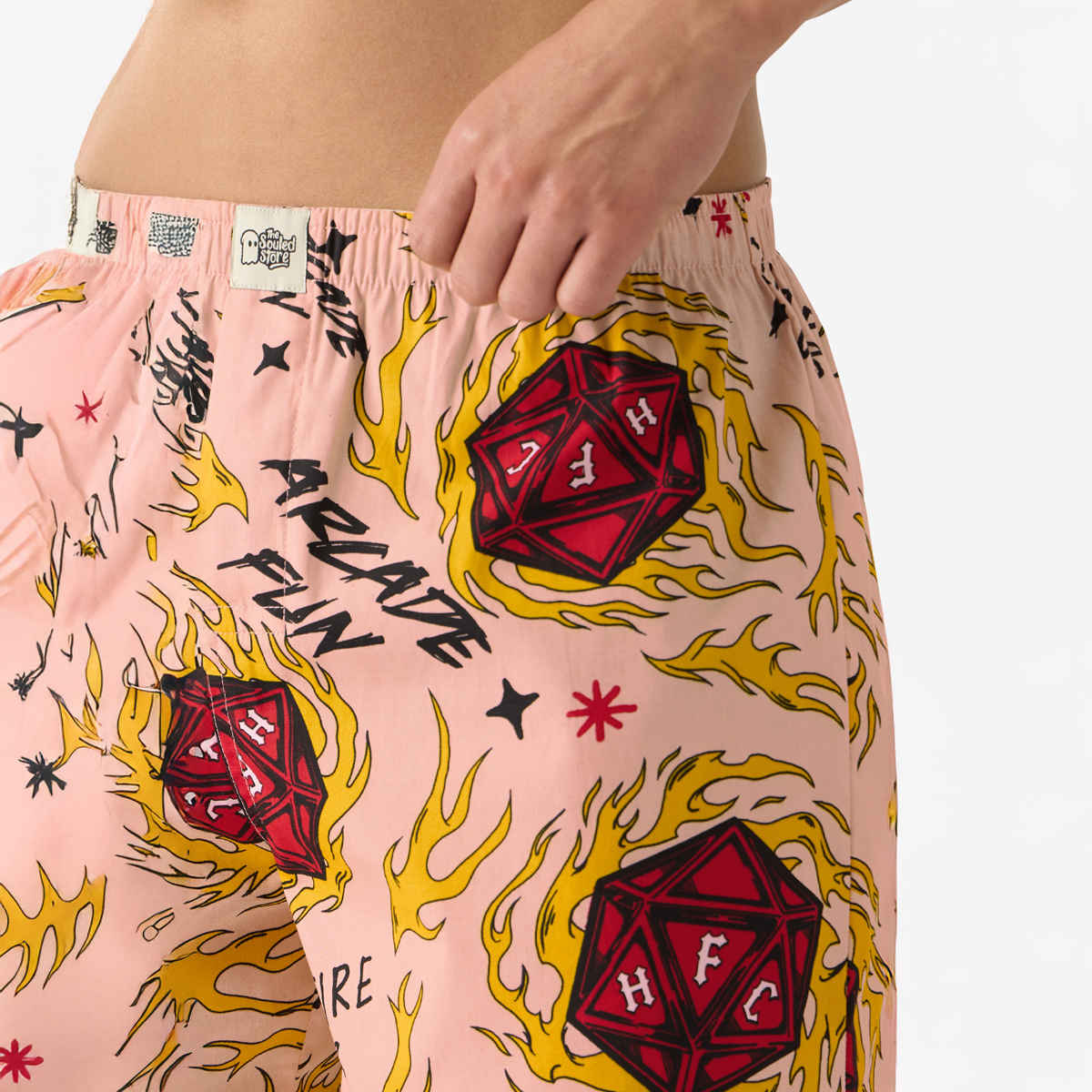 The Souled Store Men's Stranger Things Hellfire Club Boxer Shorts | Pink - L