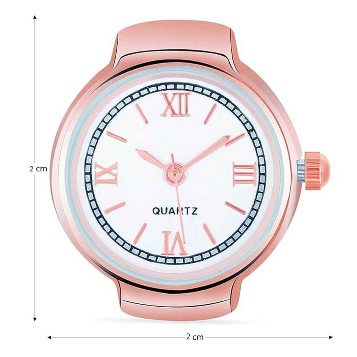 Fashion Frill Women's Romen Ring Watch Watch Rose Gold Onesize