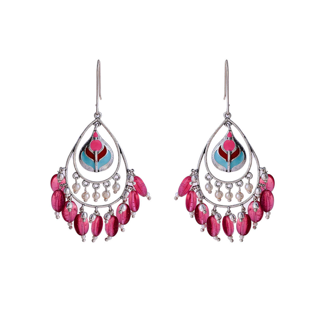 Voylla Bagh E Fiza Coloured Beads Earrings