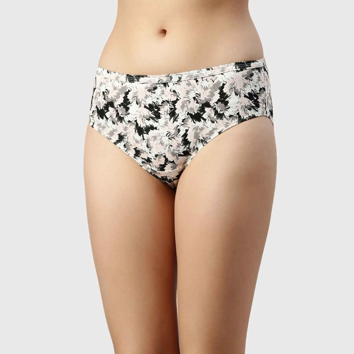 Enamor Women's CH03 Printed Stretch Cotton Hipster Panty | Mid Waist | PO3 | Assorted | 2XL