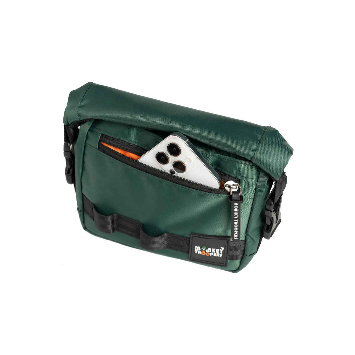 MONKEY TROOPERS Radiant Crossbody - Water Resistant, Lightweight, Quick-Access, Tough | Dark Green