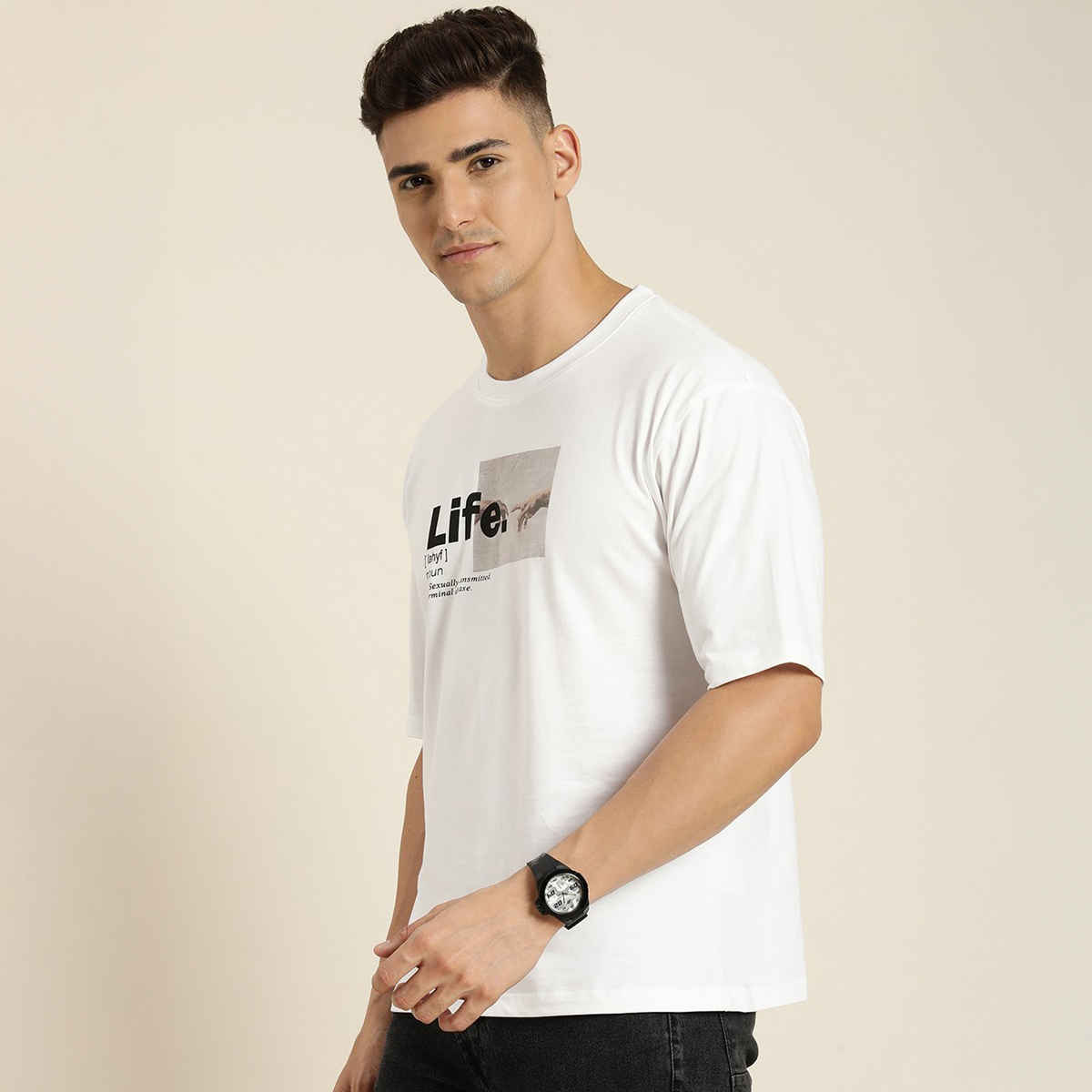 Difference of Opinion Men T-shirt - White | Classic Fit | XL