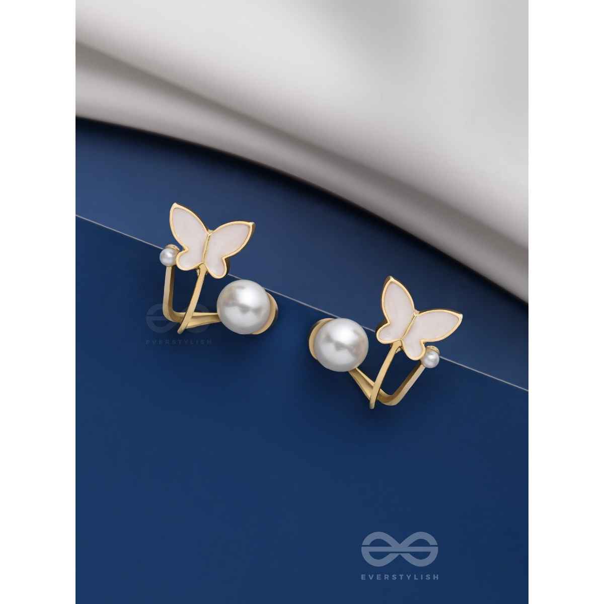Everstylish A Winged Wonder - Golden and White Ear Jackets